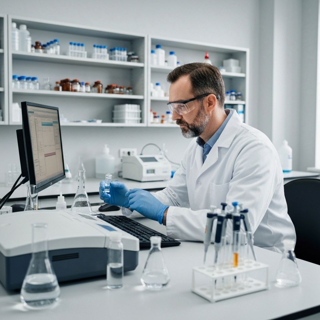 Científico analizando ADN en laboratorio